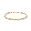 Thumbnail Image 1 of 10K Gold Bonded 5.5mm Rope Chain Bracelet - 8"