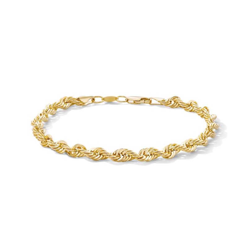 Main Image 1 of 10K Gold Bonded 5.5mm Rope Chain Bracelet - 8"