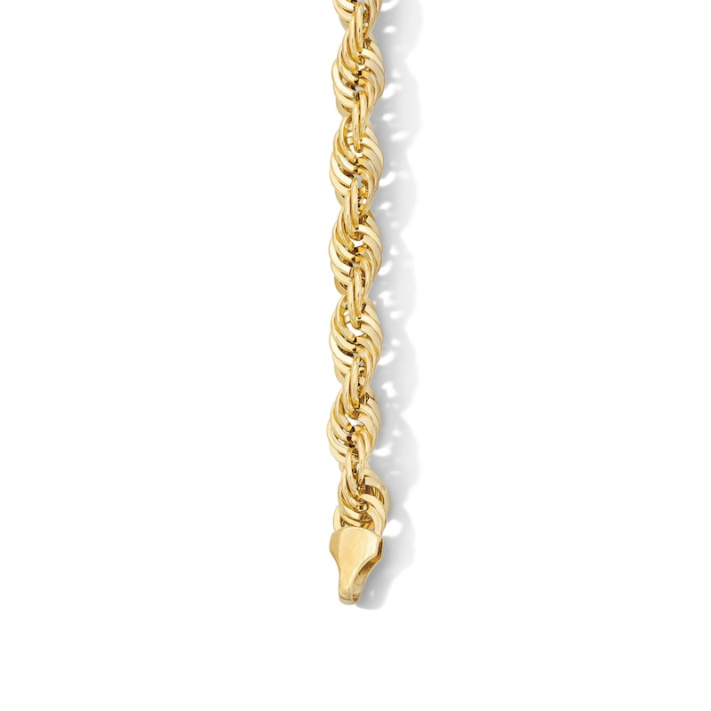 Main Image 2 of 10K Gold Bonded 5.5mm Rope Chain Bracelet - 8"