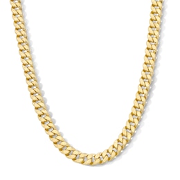 10K Gold Bonded 7.3mm Cuban Curb Chain - 22"