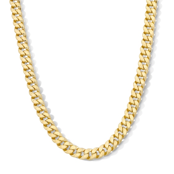 10K Gold Bonded 7.3mm Cuban Curb Chain - 22"