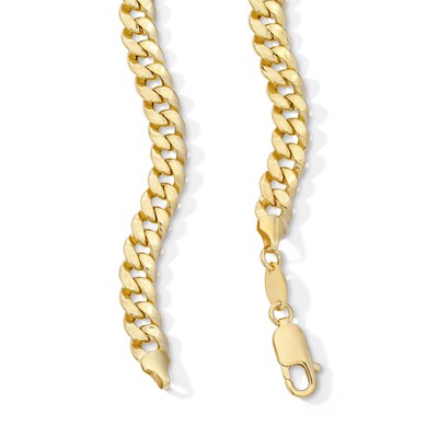 10K Gold Bonded 7.3mm Cuban Curb Chain - 22"