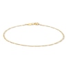 Thumbnail Image 1 of 10K Gold Bonded 2.15mm Figaro Chain Anklet - 10"