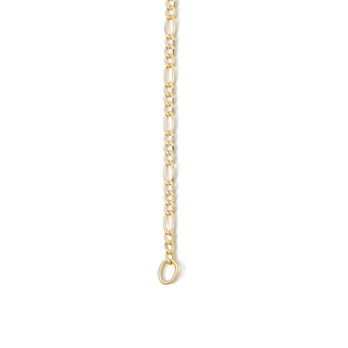 10K Gold Bonded 2.15mm Figaro Chain Anklet - 10"