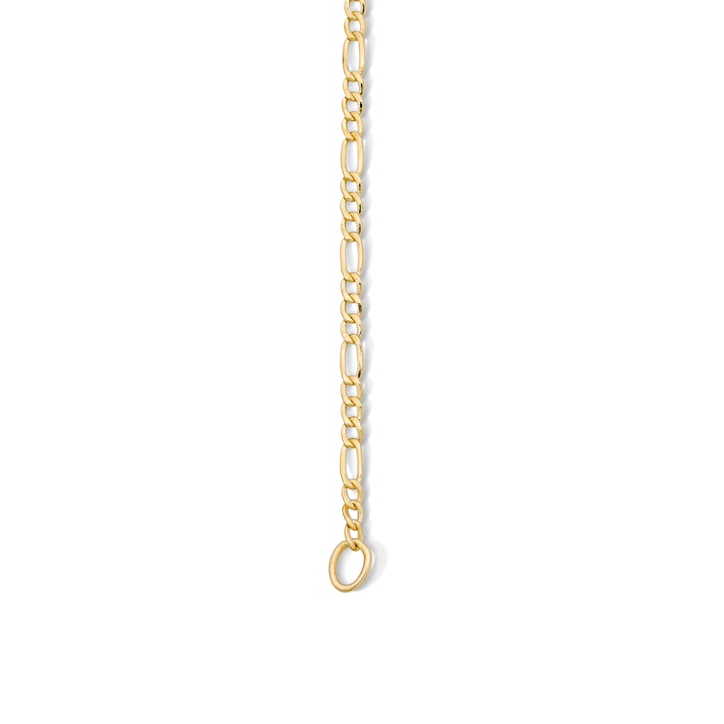 Main Image 2 of 10K Gold Bonded 2.15mm Figaro Chain Anklet - 10"