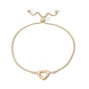 Thumbnail Image 1 of 10K Gold Bonded Heart Outline Bolo Bracelet - 9"