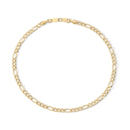 10K Gold Bonded 3.45mm Figaro Anklet - 10"