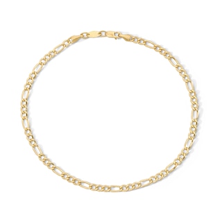 10K Gold Bonded 3.45mm Figaro Anklet - 10"