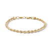 Thumbnail Image 1 of 10K Gold Bonded 3.8mm Rope Chain Bracelet - 7"