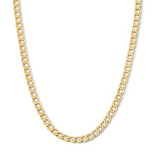 10K Gold Bonded 5.3mm Beveled Curb Chain - 22"