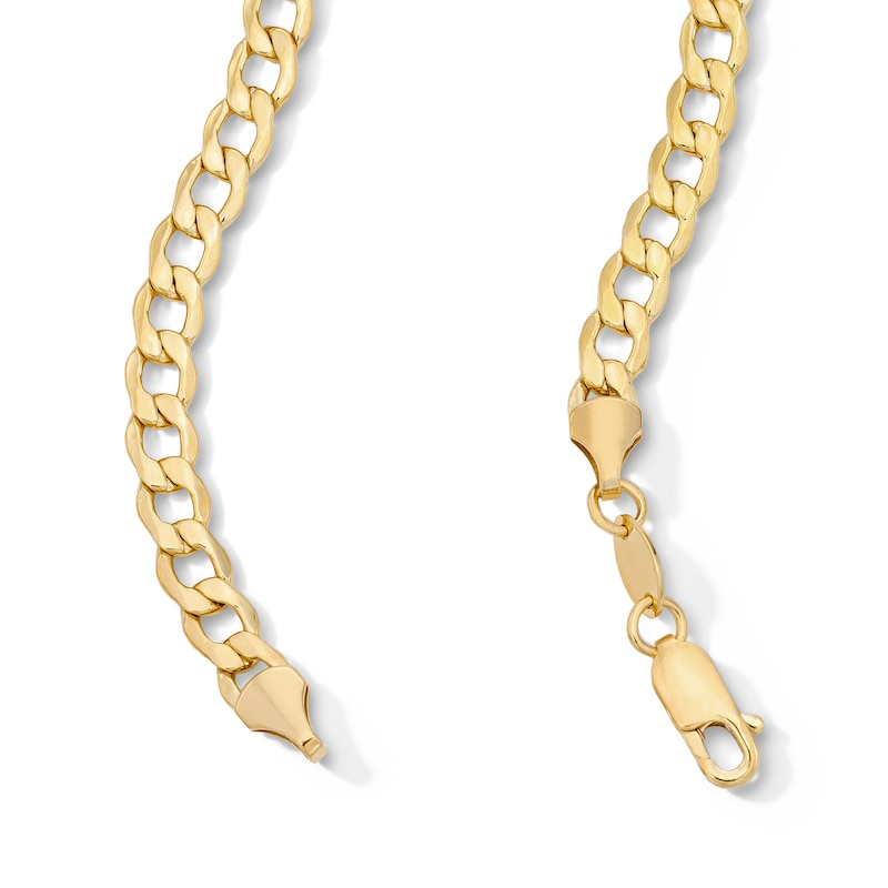 Main Image 2 of 10K Gold Bonded 5.3mm Beveled Curb Chain - 22"