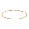 Thumbnail Image 1 of 10K Gold Bonded 3.3mm Curb Chain Anklet - 10"