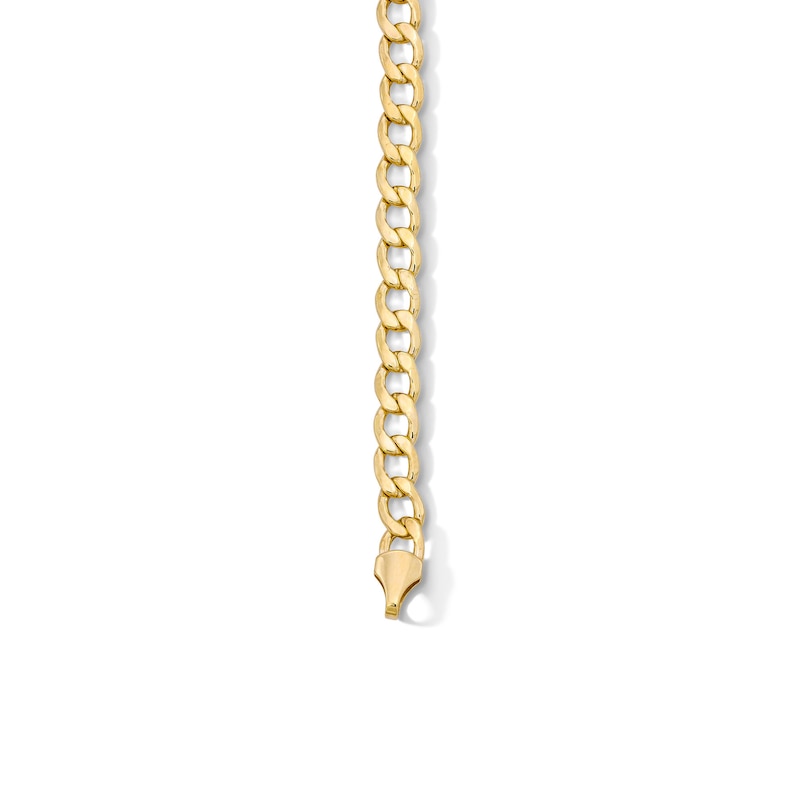 Main Image 2 of 10K Gold Bonded 3.3mm Curb Chain Anklet - 10"