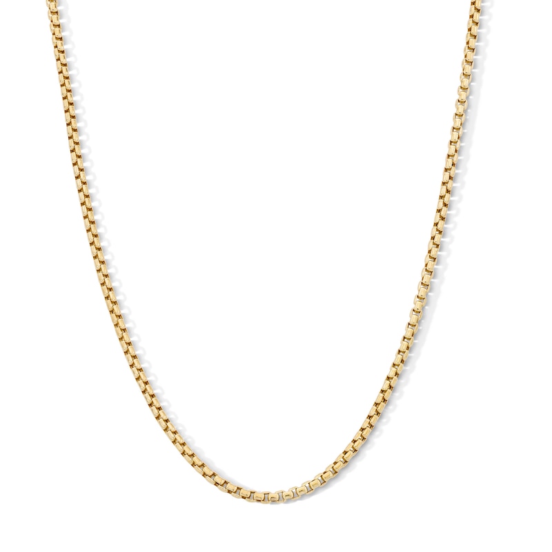 Main Image 1 of 10K Gold Bonded 2.5mm Rounded Box Chain - 18"