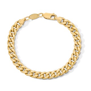 10K Gold Bonded Miami Cuban Curb Chain Bracelet - 7.25"