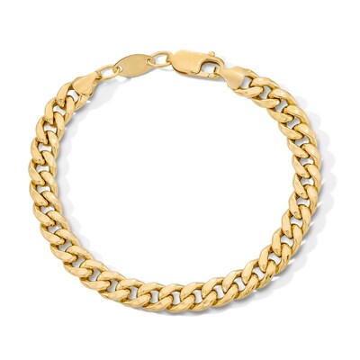 10K Gold Bonded Miami Cuban Curb Chain Bracelet - 7.25"
