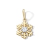 14K Gold Plated CZ Snowflake Charm