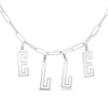Thumbnail Image 1 of Sterling Silver Name Paper Clip Chain Necklace – 16″
