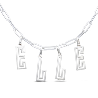 Sterling Silver Name Paper Clip Chain Necklace – 16″