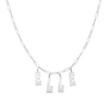 Thumbnail Image 2 of Sterling Silver Name Paper Clip Chain Necklace – 16″