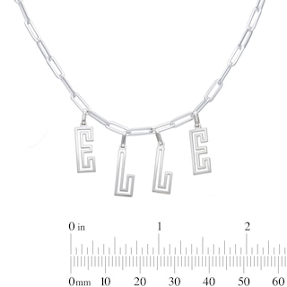 Sterling Silver Name Paper Clip Chain Necklace – 16″