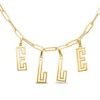 Thumbnail Image 1 of 14K Gold Plated Name Paper Clip Chain Necklace – 16″