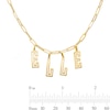 Thumbnail Image 4 of 14K Gold Plated Name Paper Clip Chain Necklace – 16″