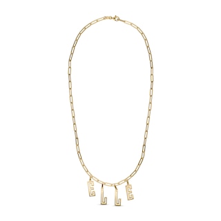 14K Gold Plated Name Paper Clip Chain Necklace – 16″