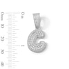 Thumbnail Image 2 of Solid Sterling Silver CZ Bubble Initial “C" Charm