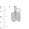 Thumbnail Image 2 of Solid Sterling Silver CZ Bubble Initial “N” Charm