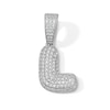 Thumbnail Image 1 of Solid Sterling Silver CZ Bubble Initial “L” Charm