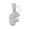 Thumbnail Image 1 of Solid Sterling Silver CZ Bubble Initial “F” Charm