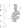 Thumbnail Image 2 of Solid Sterling Silver CZ Bubble Initial “F” Charm