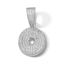 Solid Sterling Silver CZ Bubble Initial “O” Charm