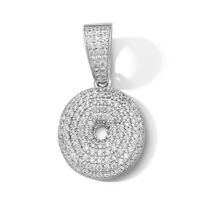 Solid Sterling Silver CZ Bubble Initial “O” Charm