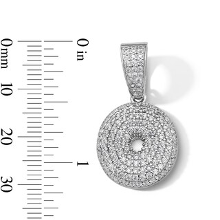 Solid Sterling Silver CZ Bubble Initial “O” Charm