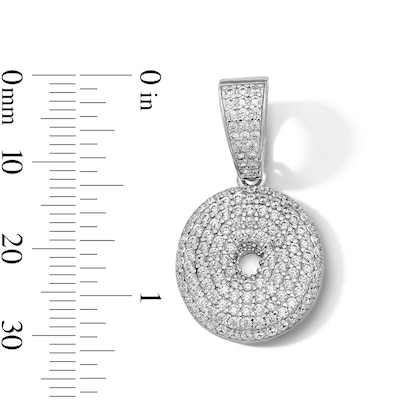 Solid Sterling Silver CZ Bubble Initial “O” Charm