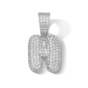 Thumbnail Image 1 of Solid Sterling Silver CZ Bubble Initial “H” Charm