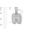 Thumbnail Image 2 of Solid Sterling Silver CZ Bubble Initial “H” Charm