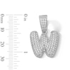 Thumbnail Image 2 of Solid Sterling Silver CZ Bubble Initial “W” Charm