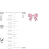 Thumbnail Image 2 of Child’s Solid Sterling Silver Pink Crystal and Resin Bow Studs