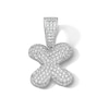 Thumbnail Image 1 of Solid Sterling Silver CZ Bubble Initial “X” Charm