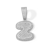 Thumbnail Image 1 of Solid Sterling Silver CZ Bubble Initial “Z” Charm