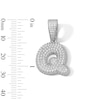 Thumbnail Image 2 of Solid Sterling Silver CZ Bubble Initial “Q” Charm