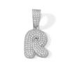Thumbnail Image 1 of Solid Sterling Silver CZ Bubble Initial “R” Charm