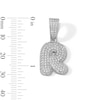 Thumbnail Image 2 of Solid Sterling Silver CZ Bubble Initial “R” Charm