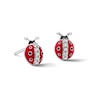 Thumbnail Image 1 of Child’s Solid Sterling Silver CZ and Resin Ladybug Studs