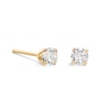 3mm Cubic Zirconia Solitaire Stud Piercing Earrings in 10K Solid Yellow Gold