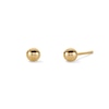 4mm Ball Stud Piercing Earrings in 10K Solid Yellow Gold