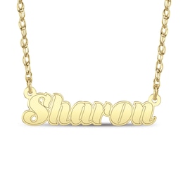 Sterling Silver or Gold Nameplate Necklace - 16" + 2"